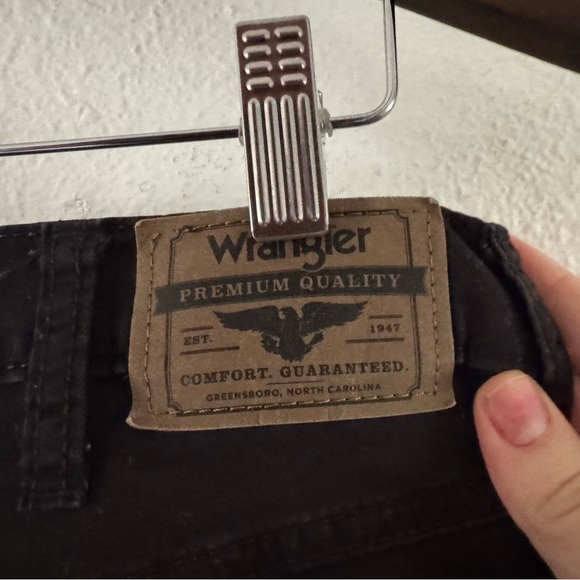 Wrangler Black Straight Fit Denim 34X32 Mens Casual Pants Jeans Utility Work - Picture 6 of 11